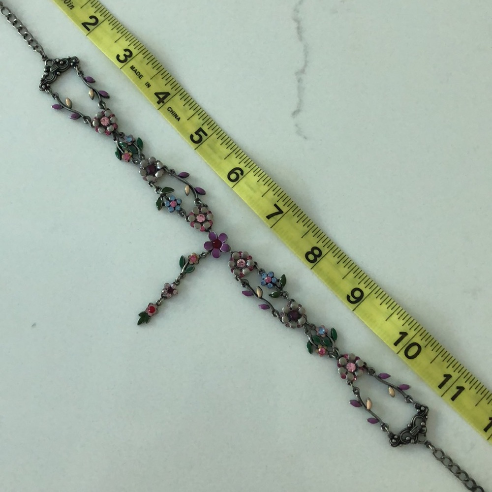 Floral rhinestone choker - Picture 16 of 16